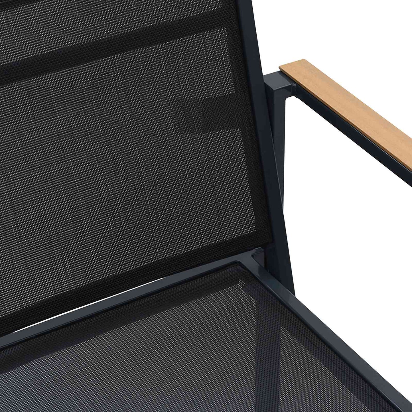 vidaXL Καρέκλες Κήπου 2 pcs Μαύρο και Ανθρακί 53,5 x 59 x 77 εκ