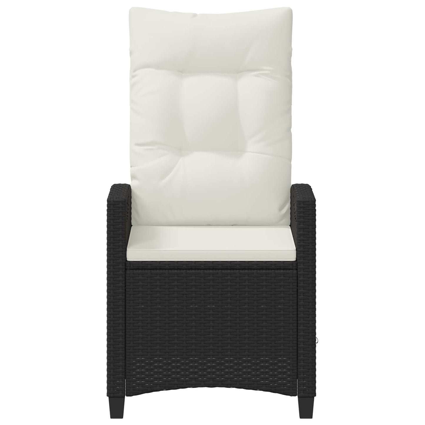 vidaXL Καρέκλα Κήπου 2 pcs Μαύρο και Κρέμα 56 x 60 x 112 εκ.