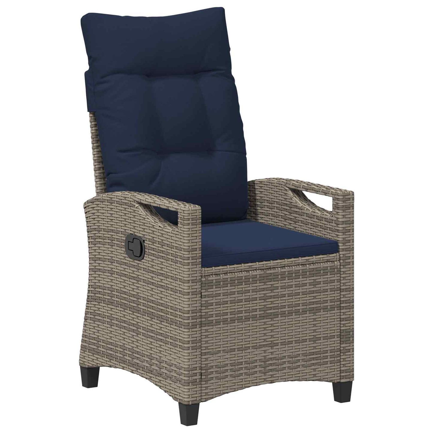 vidaXL Καρέκλα Κήπου 2 pcs γκρι και ναυτικό μπλε 56 x 60 x 112 εκ.