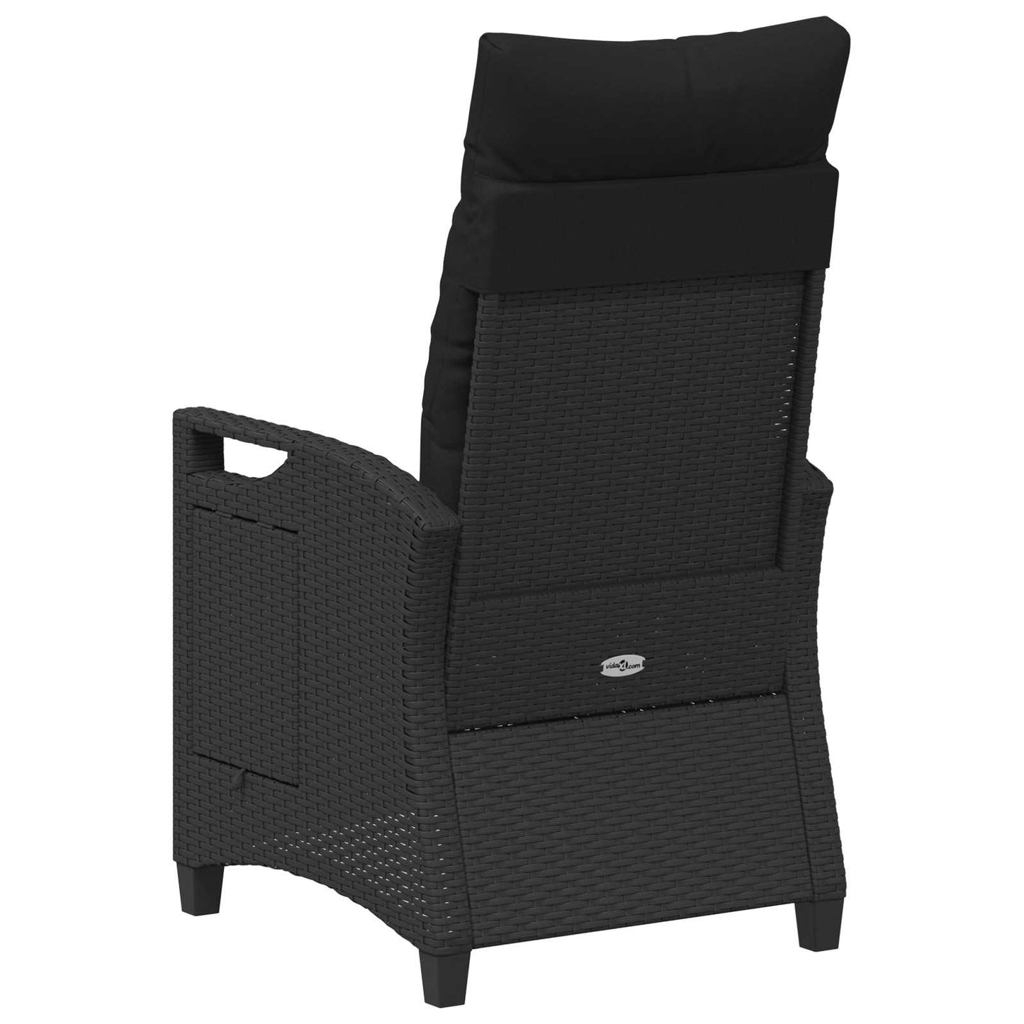vidaXL Ανακλινόμενη καρέκλα κήπου Μαύρο 56 x 60 x 112 εκ.