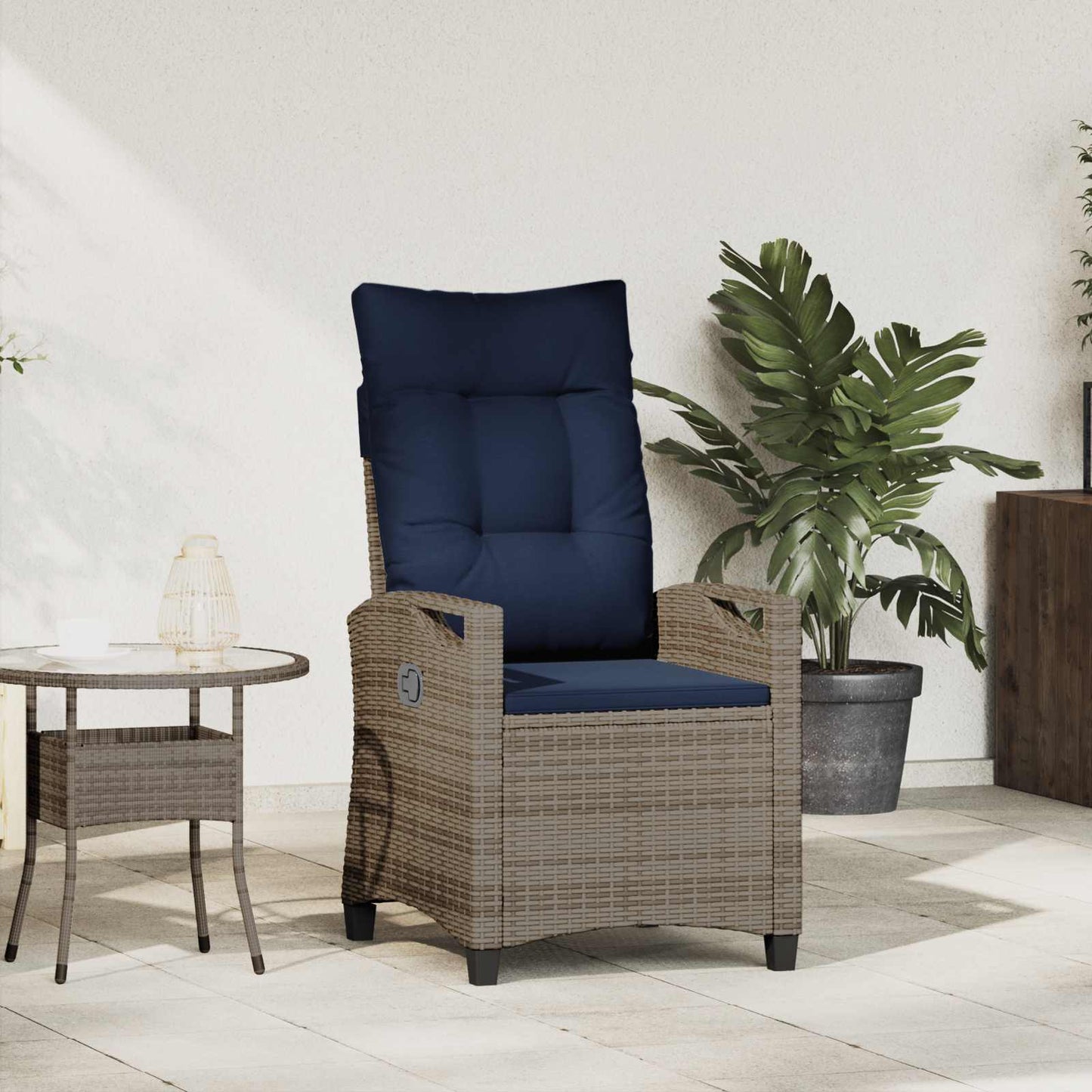 vidaXL Ανακλινόμενη καρέκλα κήπου 56 x 60 x 112 εκ. ατσάλι