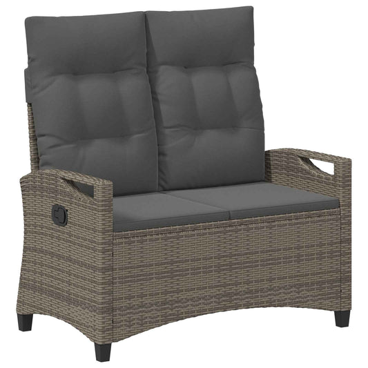 vidaXL Παγκάκι κήπου Γκρι και Σκούρο Γκρι 105 x 60 x 112 εκ