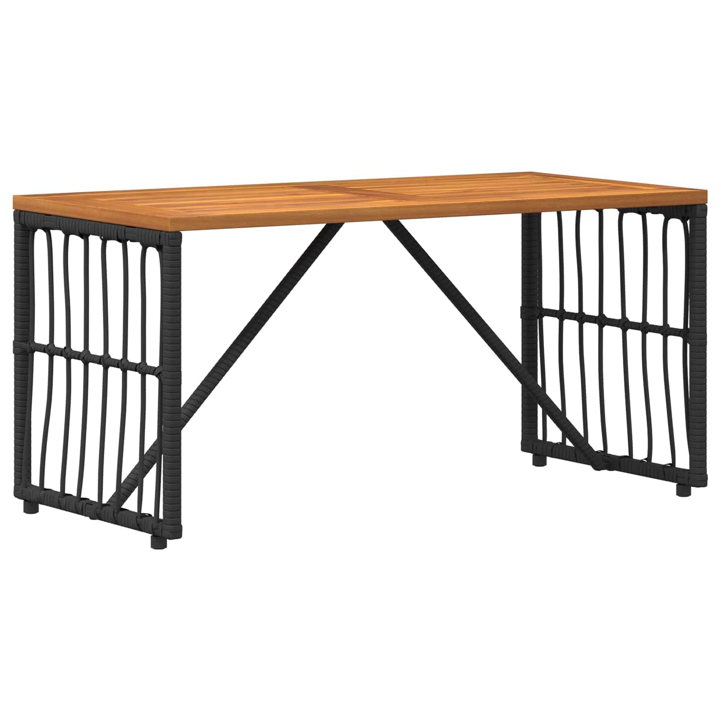 vidaXL Εξωτερικό Τραπέζι Μαύρο 80 x 40 x 40 cm