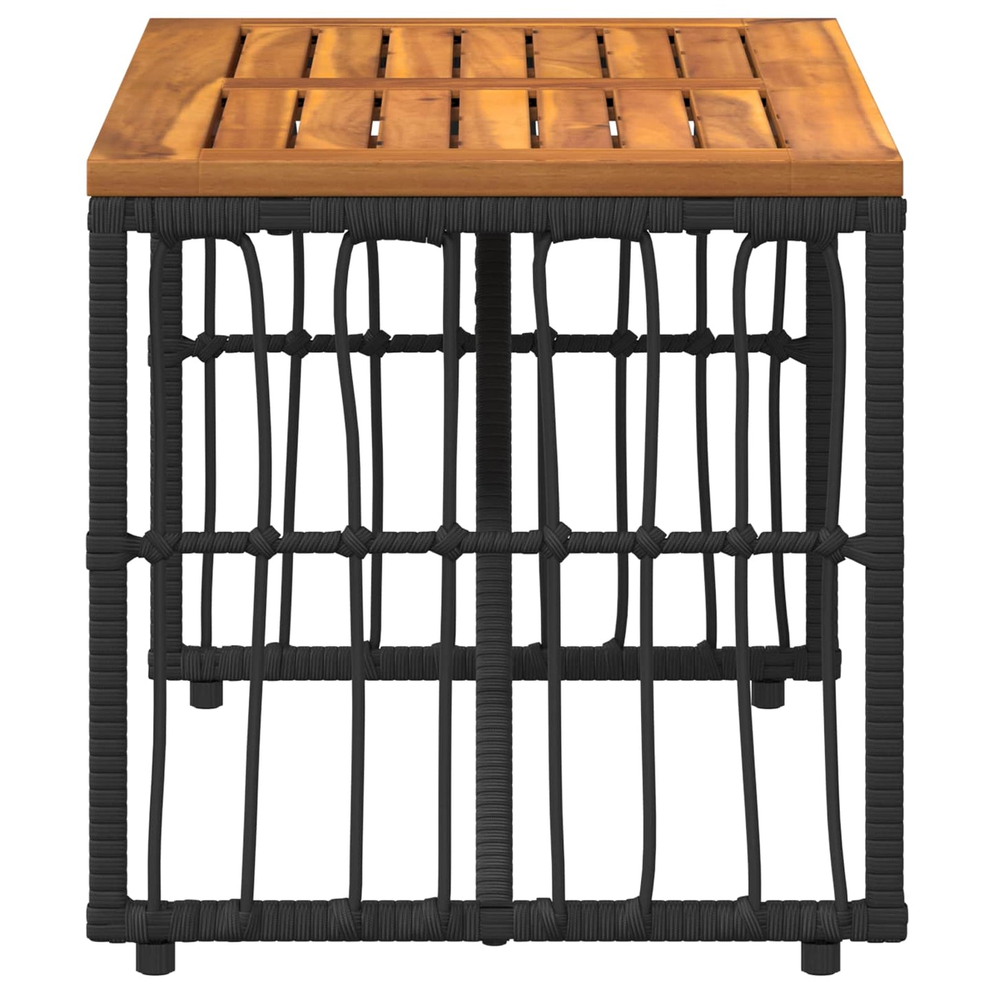 vidaXL Εξωτερικό Τραπέζι Μαύρο 80 x 40 x 40 cm