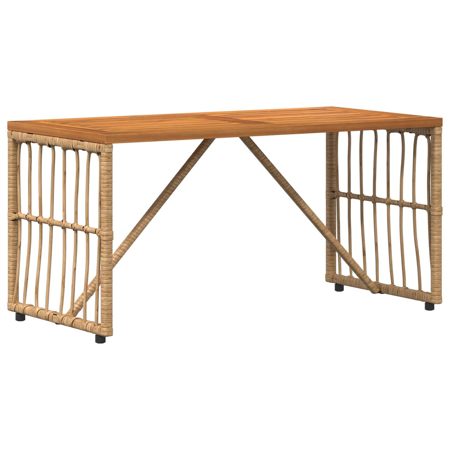 vidaXL Εξωτερικό Τραπέζι Φυσικό 80 x 40 x 40 cm