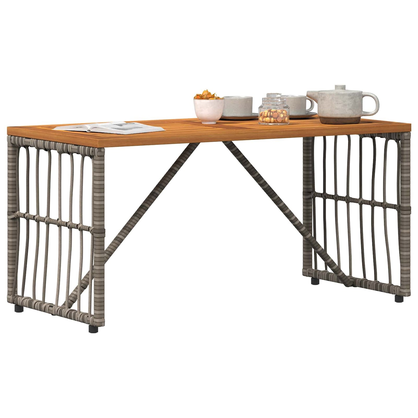 vidaXL Εξωτερικό Τραπέζι Γκρι 80 x 40 x 40 cm