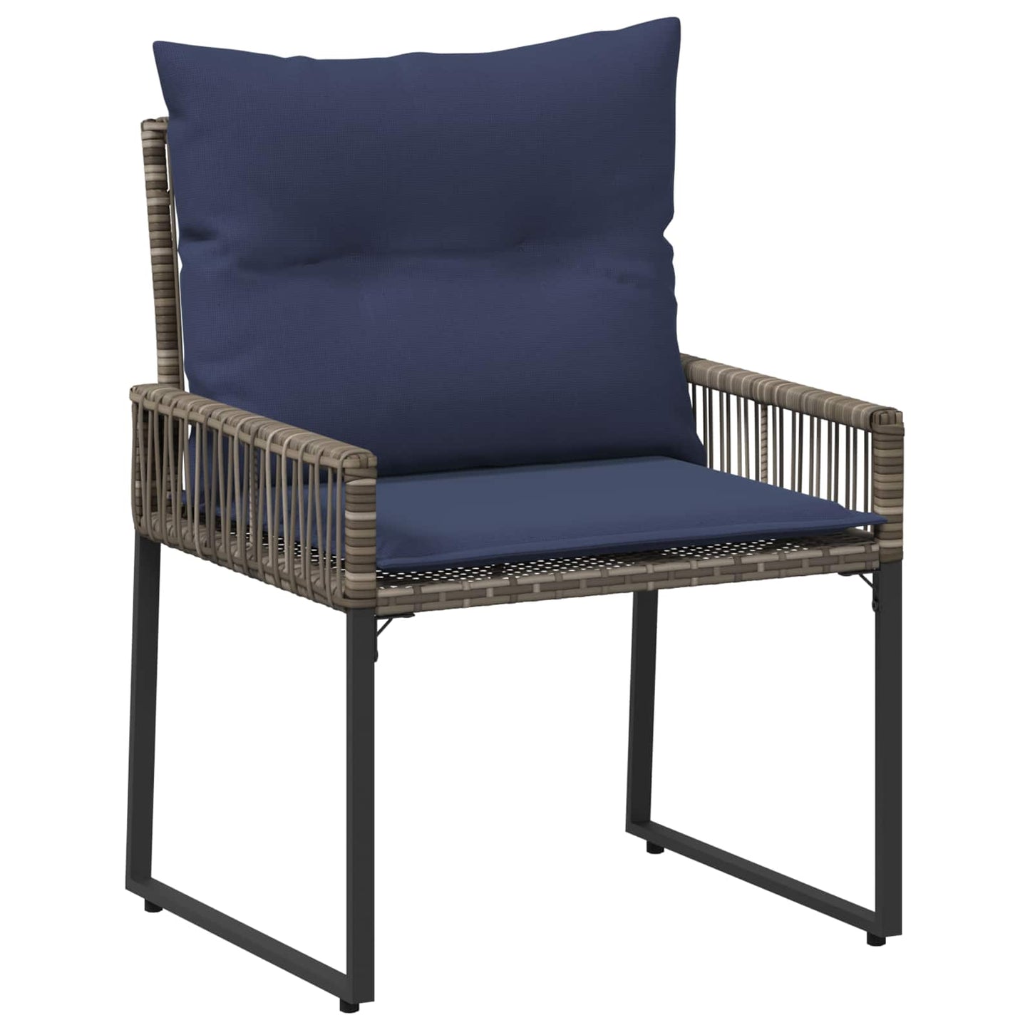 vidaXL Σετ Εξωτερικών Επίπλων 11 τμχ. Γκρι και Navy Blue