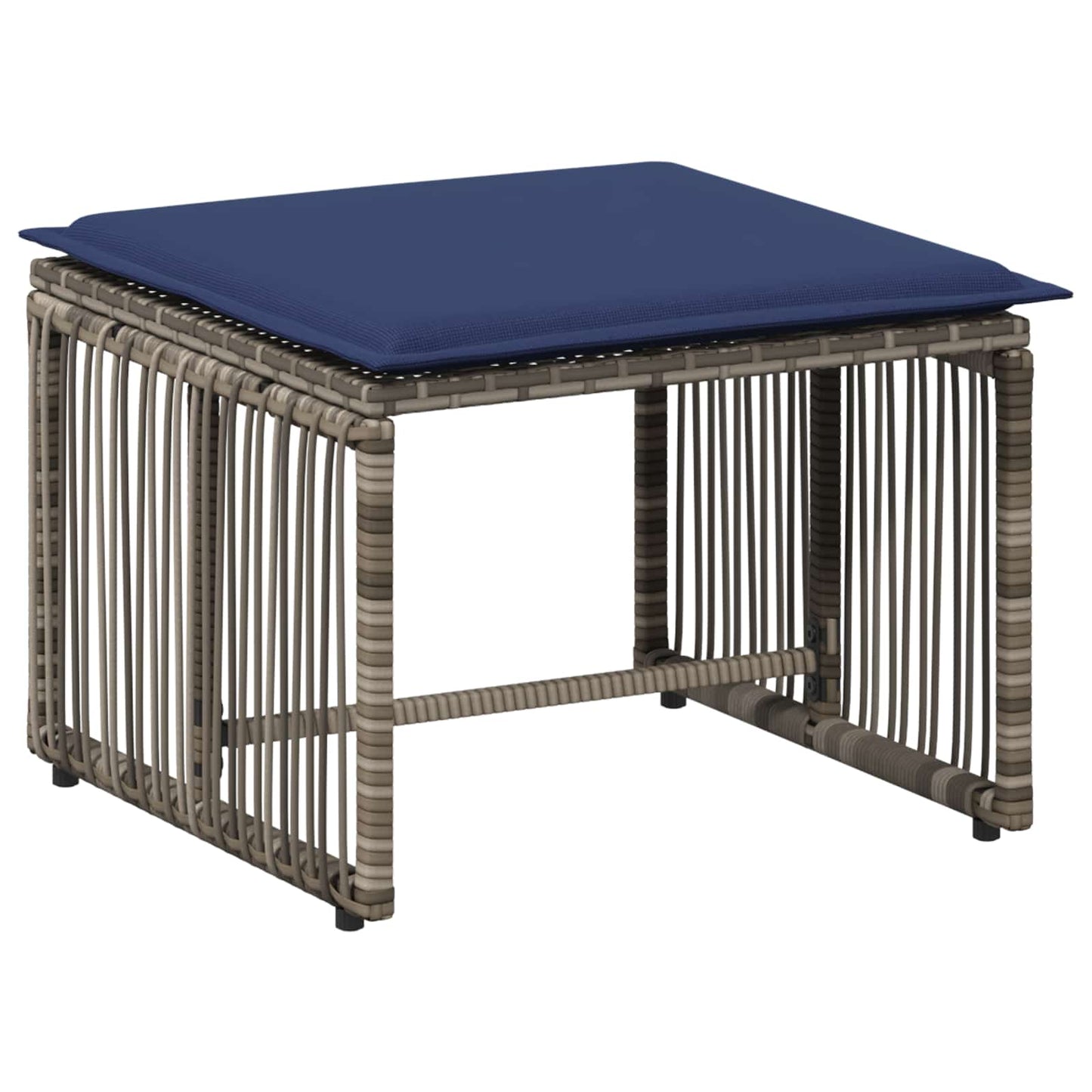 vidaXL Σετ Εξωτερικών Επίπλων 11 τμχ. Γκρι και Navy Blue
