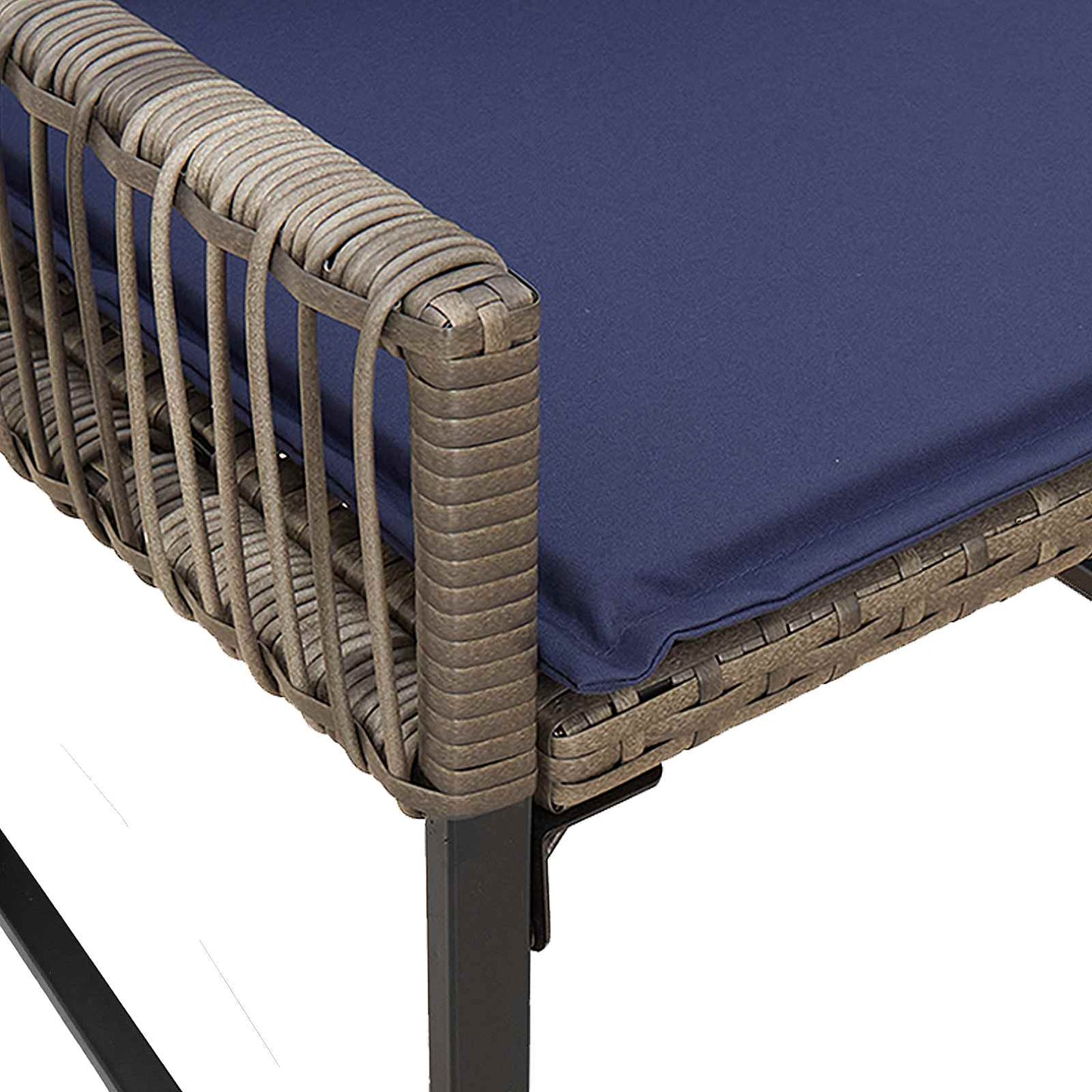 vidaXL Σετ Εξωτερικών Επίπλων 7 τμχ. Γκρι και Navy Blue
