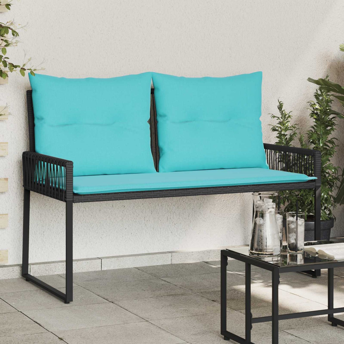 vidaXL Εξωτερικός πάγκος 2 -Seater 4 τμχ. 110 x 59 x 82 εκ Ορθογώνιος
