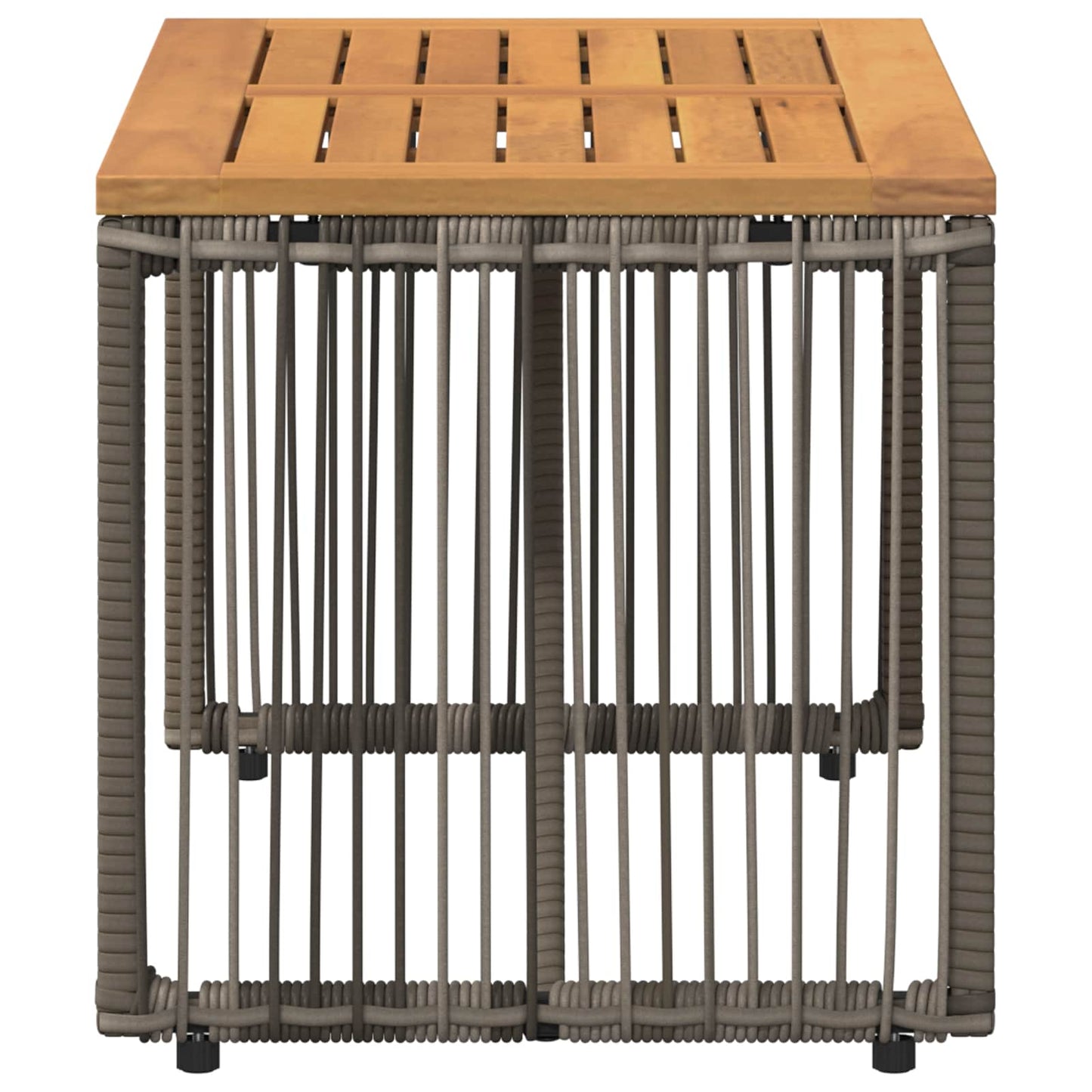 vidaXL Εξωτερικό Τραπέζι Γκρι και Καφέ 80 x 40 x 40 cm συνθετικό ρατάν