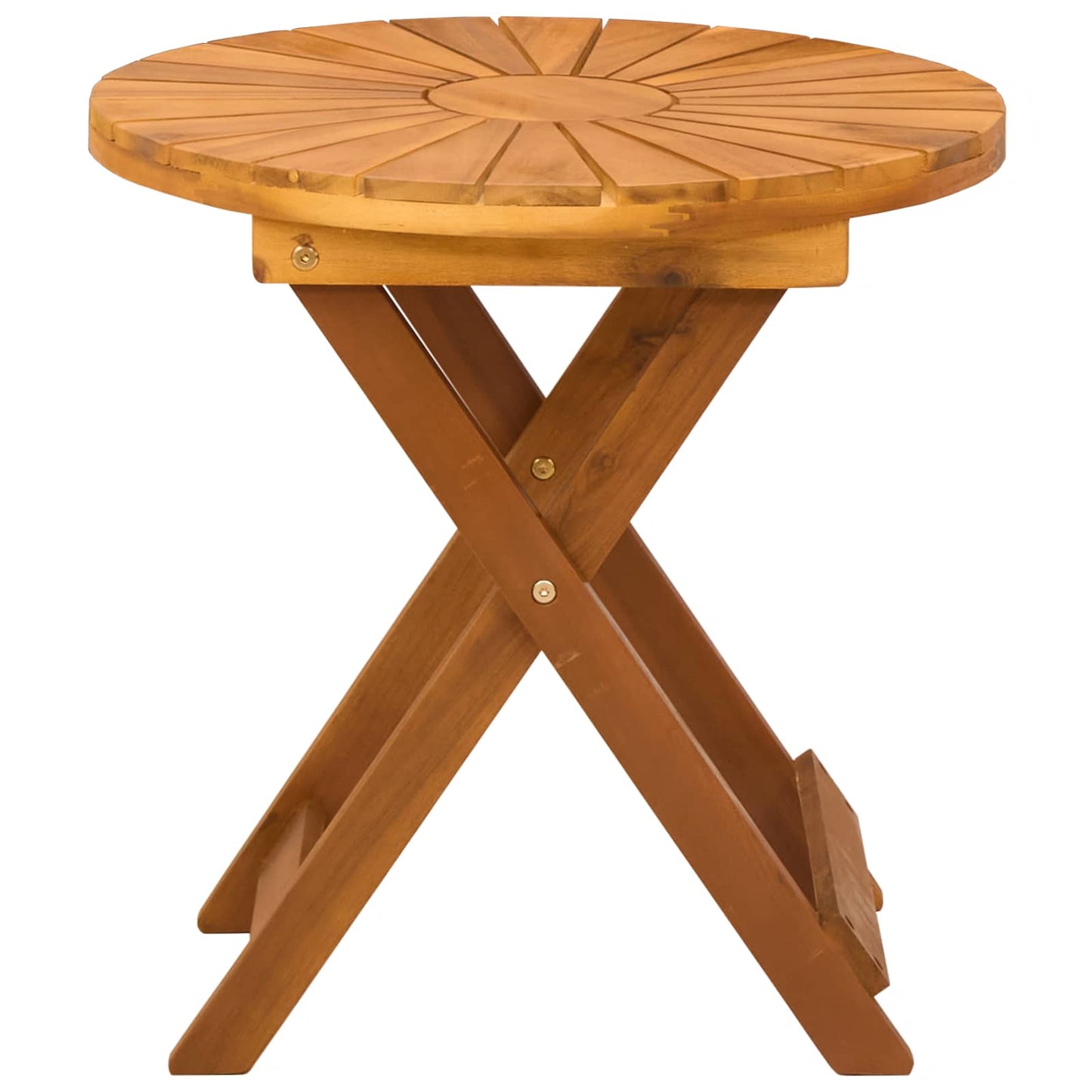 vidaXL Τραπέζι Bistro Φυσικό Ø45 x 45 εκ. Στερεό Ξύλο Ακακίας