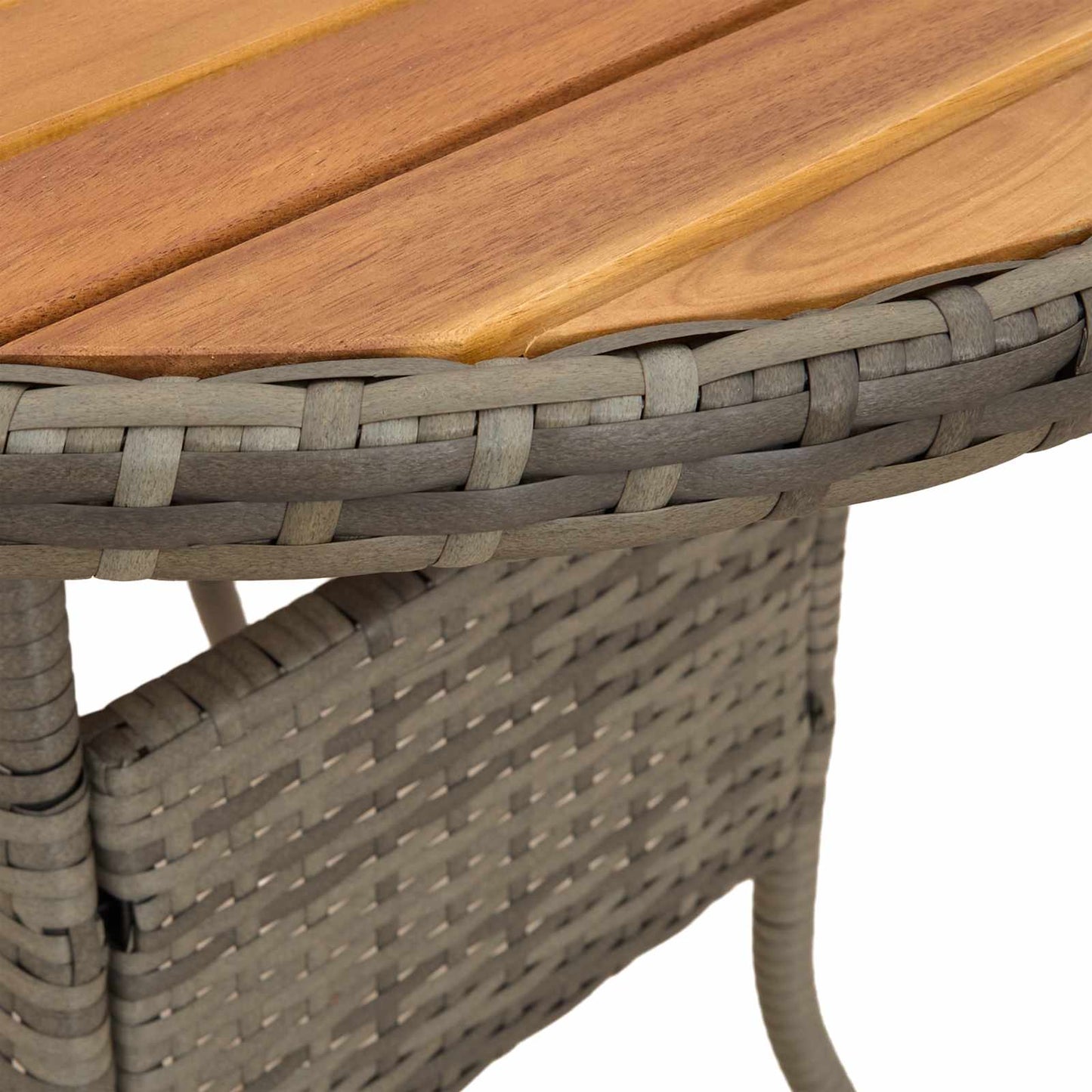 vidaXL Τραπέζι Δείπνου με αποθήκευση Γκρι και Ακακία 70 x 70 x 73 cm