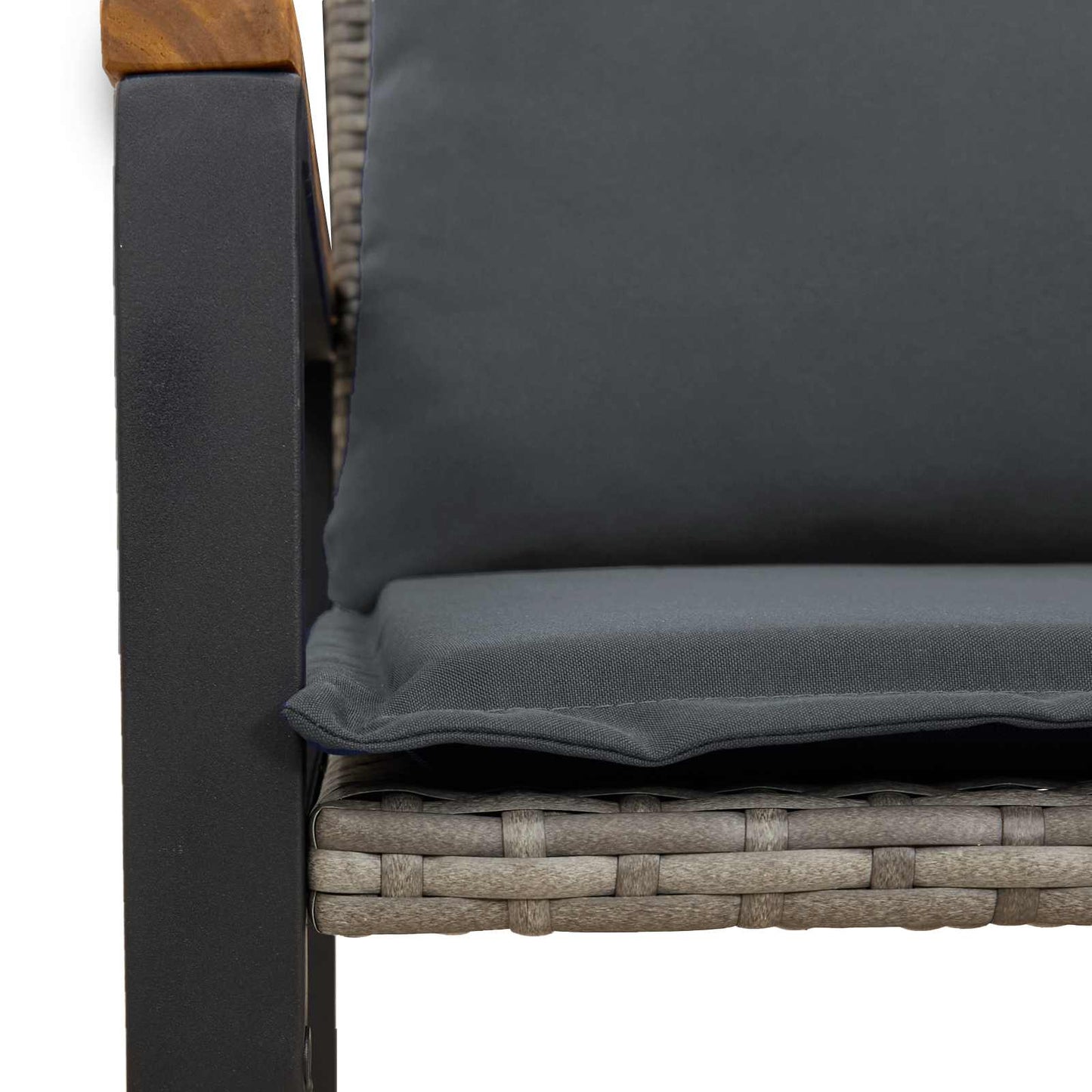 vidaXL παγκάκι Γκρι και Σκούρο Γκρι 115 x 65 x 72 εκ. Ρατάν