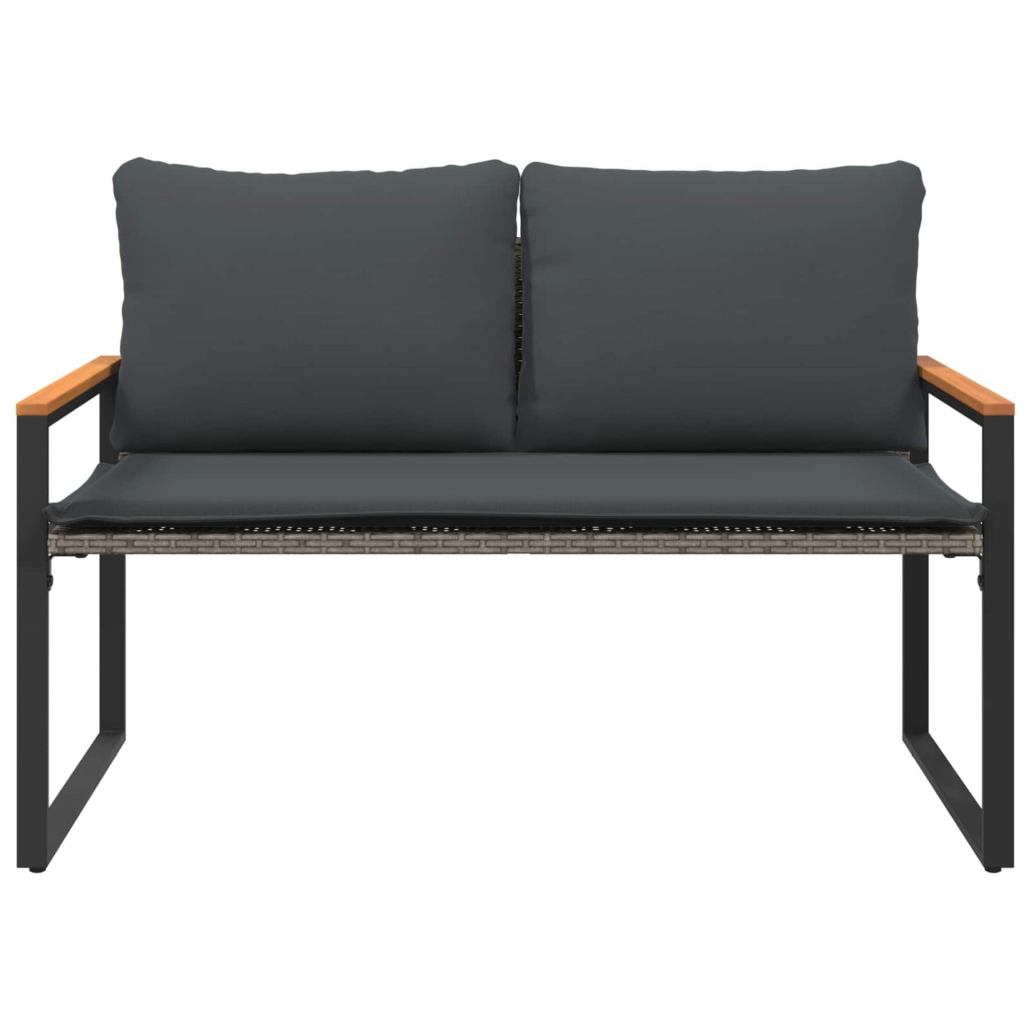 vidaXL παγκάκι Γκρι και Σκούρο Γκρι 115 x 65 x 72 εκ. Ρατάν