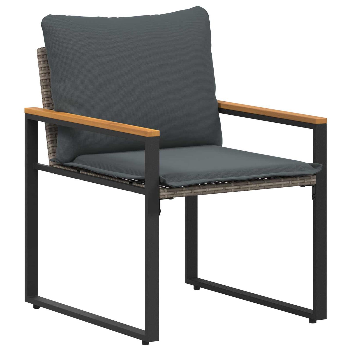 vidaXL Σύνολα επίπλων με μαξιλάρι 3 pcs Γκρι και Σκούρο Γκρι Ρατάν