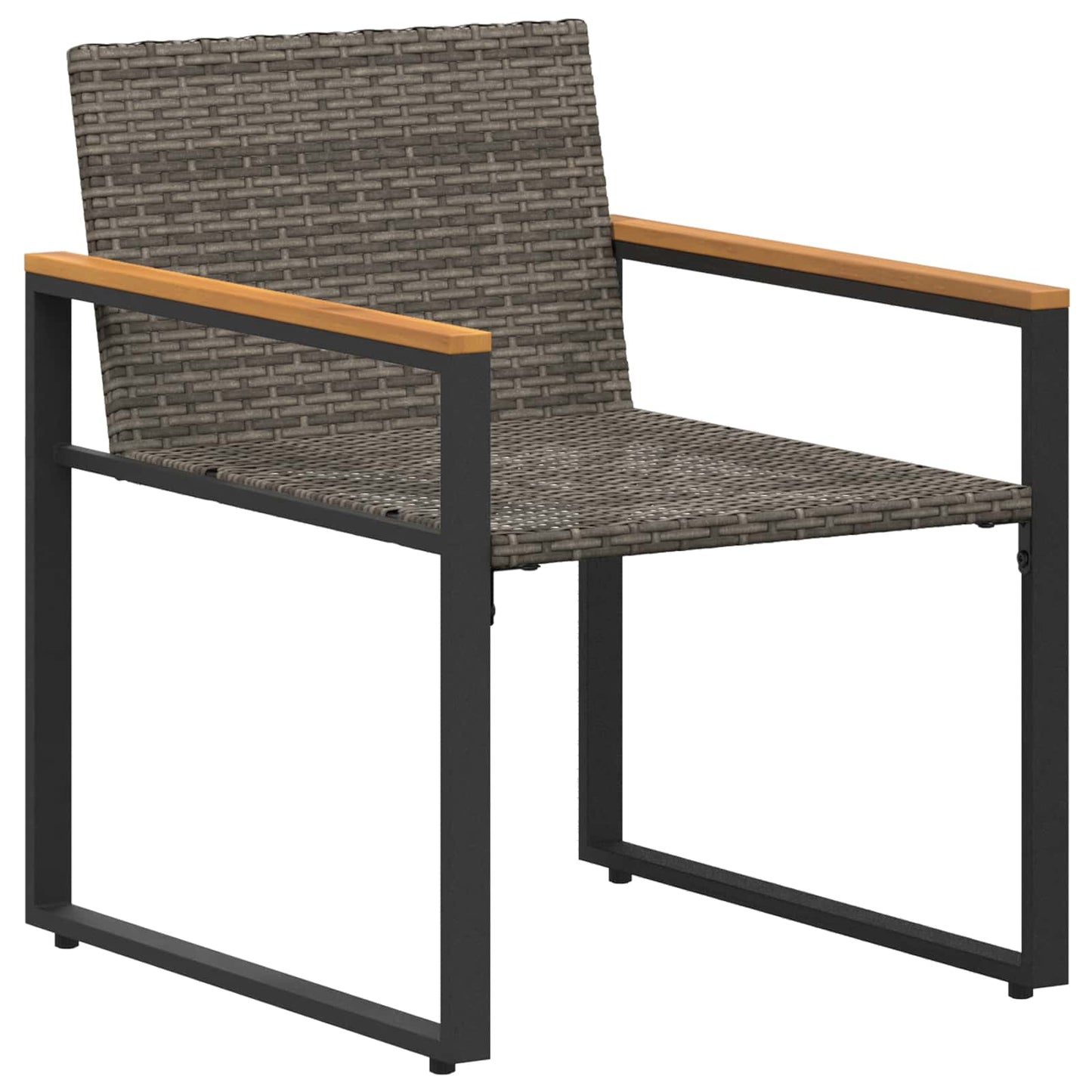 vidaXL Σύνολα επίπλων με μαξιλάρι 3 pcs Γκρι και Σκούρο Γκρι Ρατάν