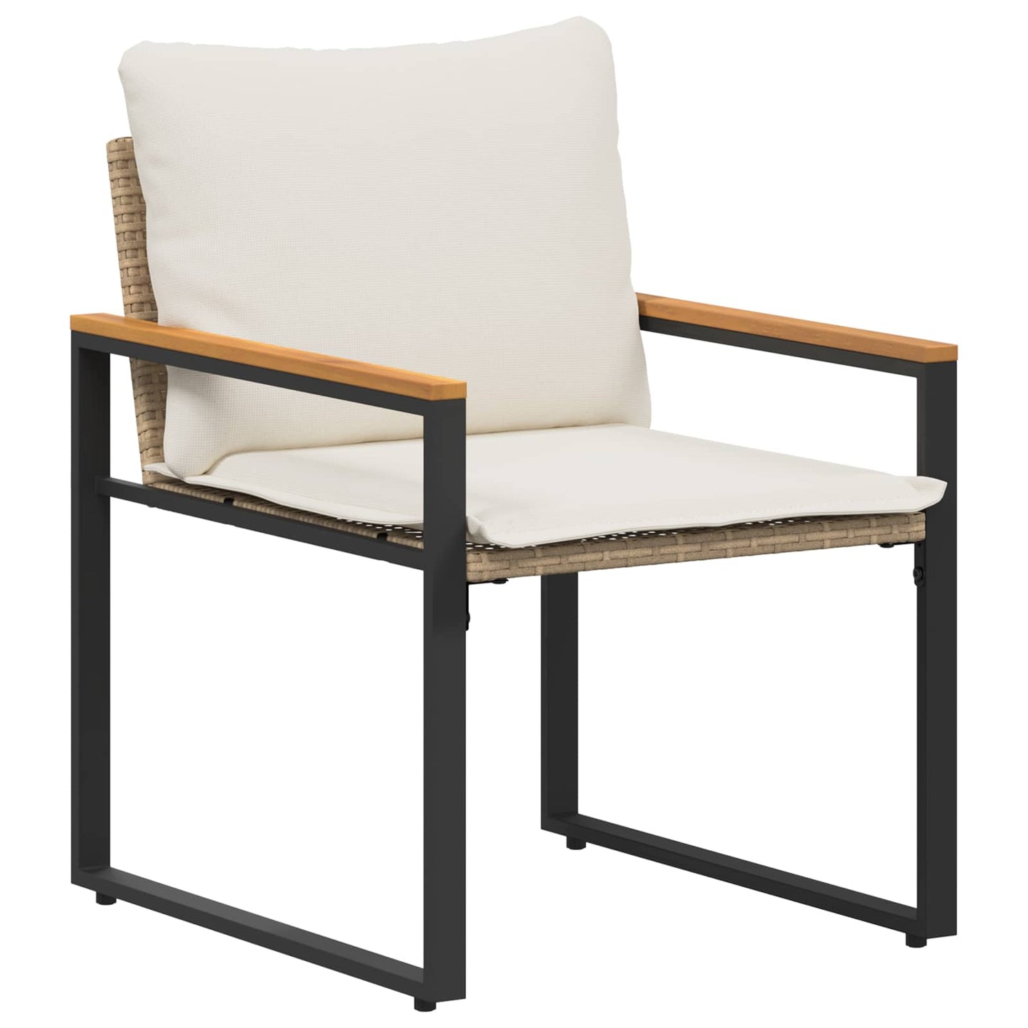 vidaXL Σύνολα επίπλων με μαξιλάρι 3 pcs Μπεζ και Κρέμ Ρατάν