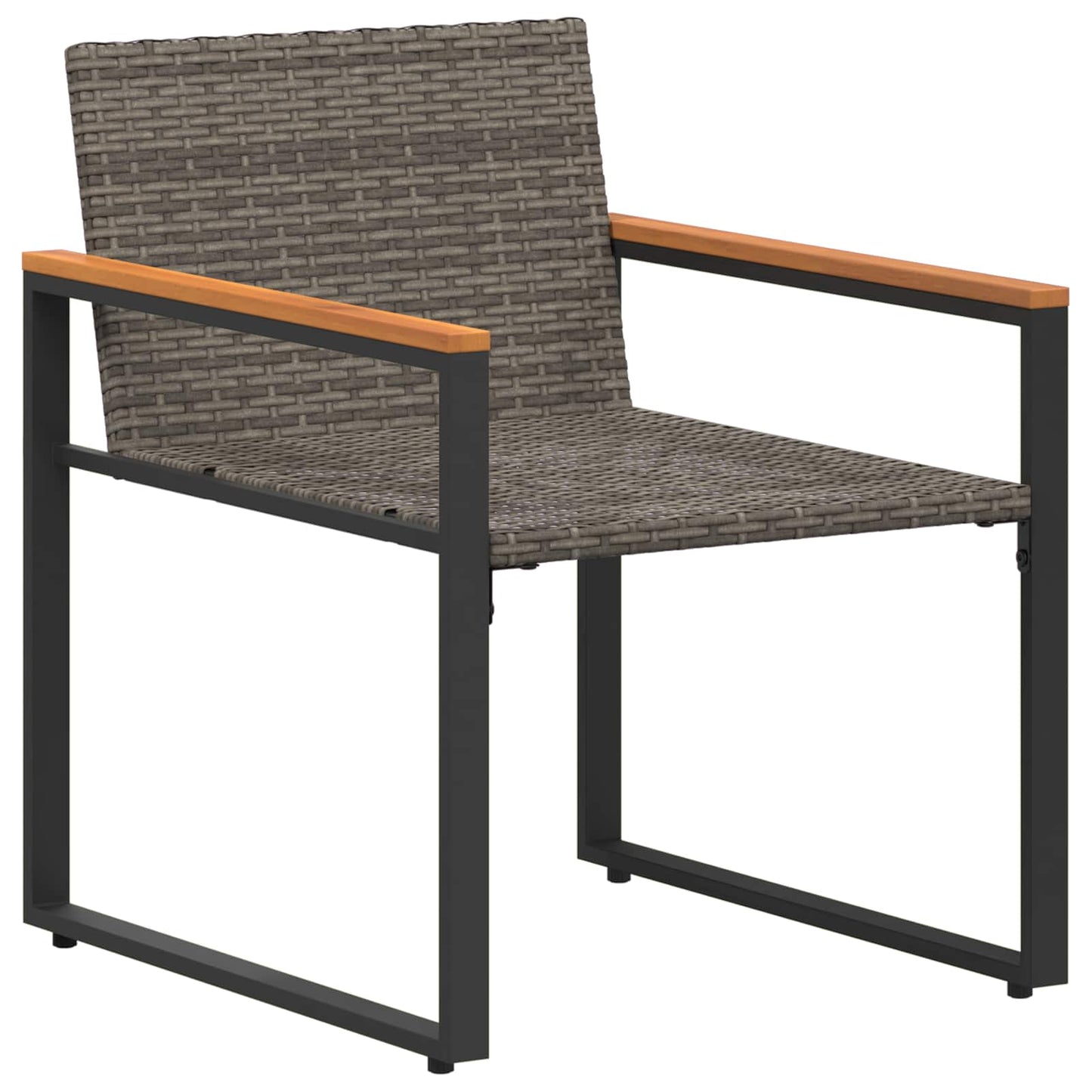 vidaXL Σύνολα επίπλων με μαξιλάρι 3 pcs Γκρι και Navy Blue Ρατάν