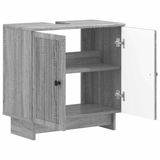 vidaXL Ντουλάπα Νιπτήρα Mπάνιου EDE Γκρι Sonoma 59,5 x 31,5 x 59 εκ.