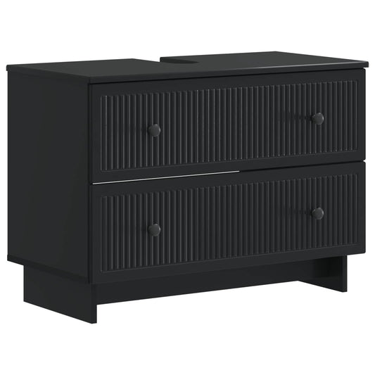 vidaXL Ντουλάπα Νιπτήρα Mπάνιου EDE Μαύρο 82 x 41 x 59 εκ