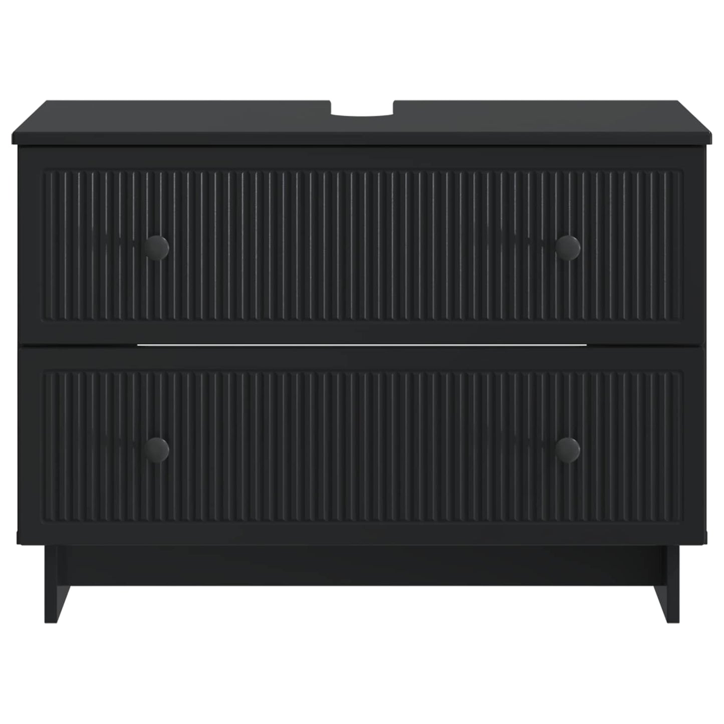 vidaXL Ντουλάπα Νιπτήρα Mπάνιου EDE Μαύρο 82 x 41 x 59 εκ