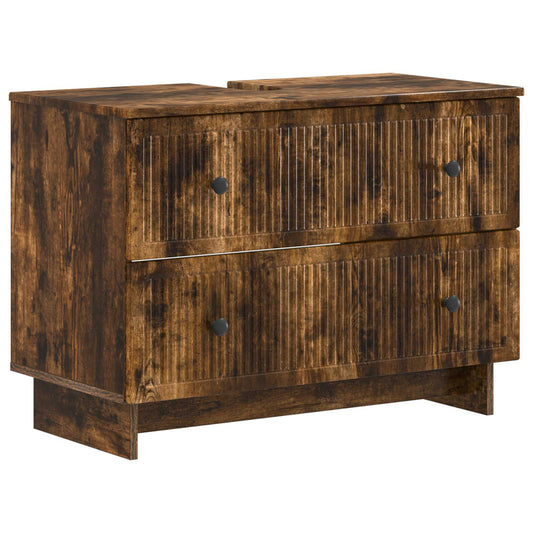 vidaXL Ντουλάπα Νιπτήρα Mπάνιου EDE Καπνισμένο Ξύλο Δρυός