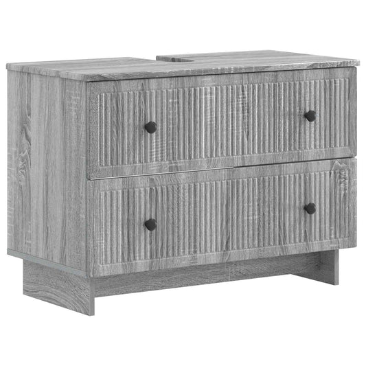 vidaXL Ντουλάπα Νιπτήρα Mπάνιου EDE Γκρι Sonoma 82 x 41 x 59 εκ