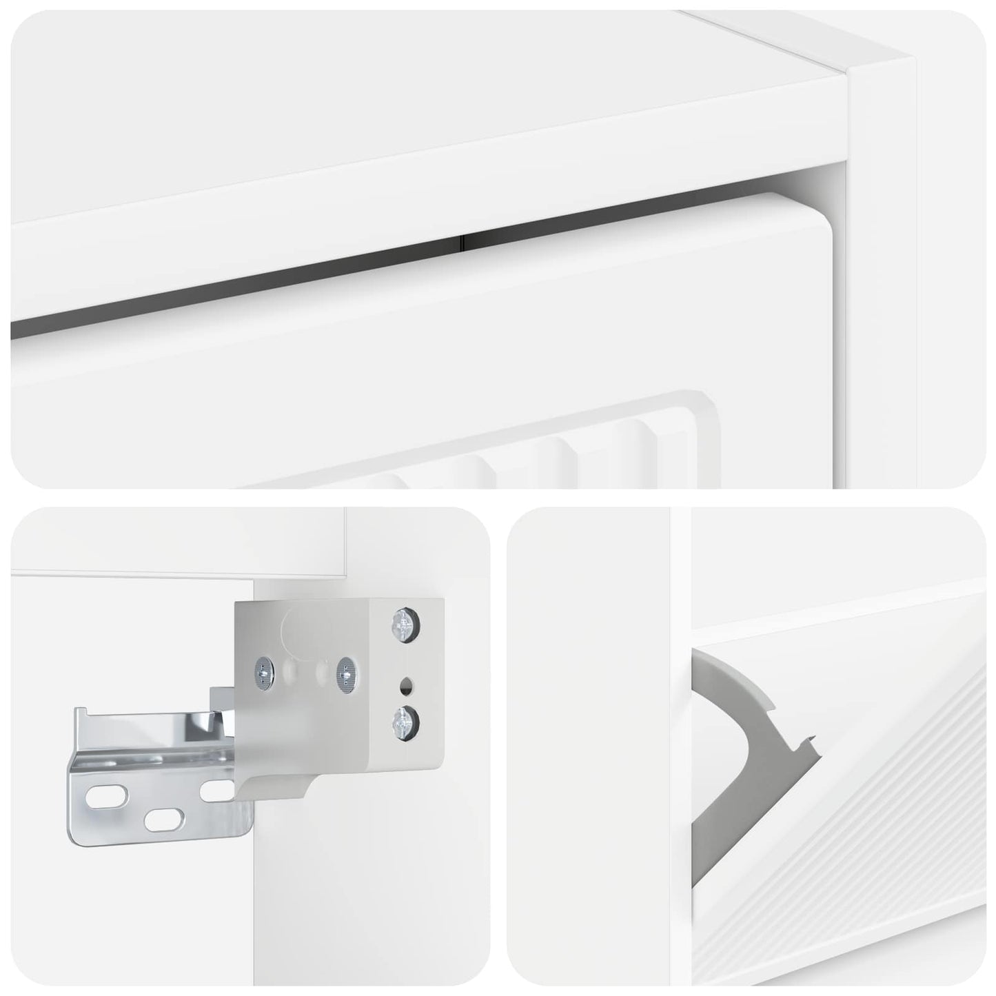 vidaXL Τοίχου Ντουλάπα Παπουτσιών EDE 71 x 17 x 43 εκ Λευκό