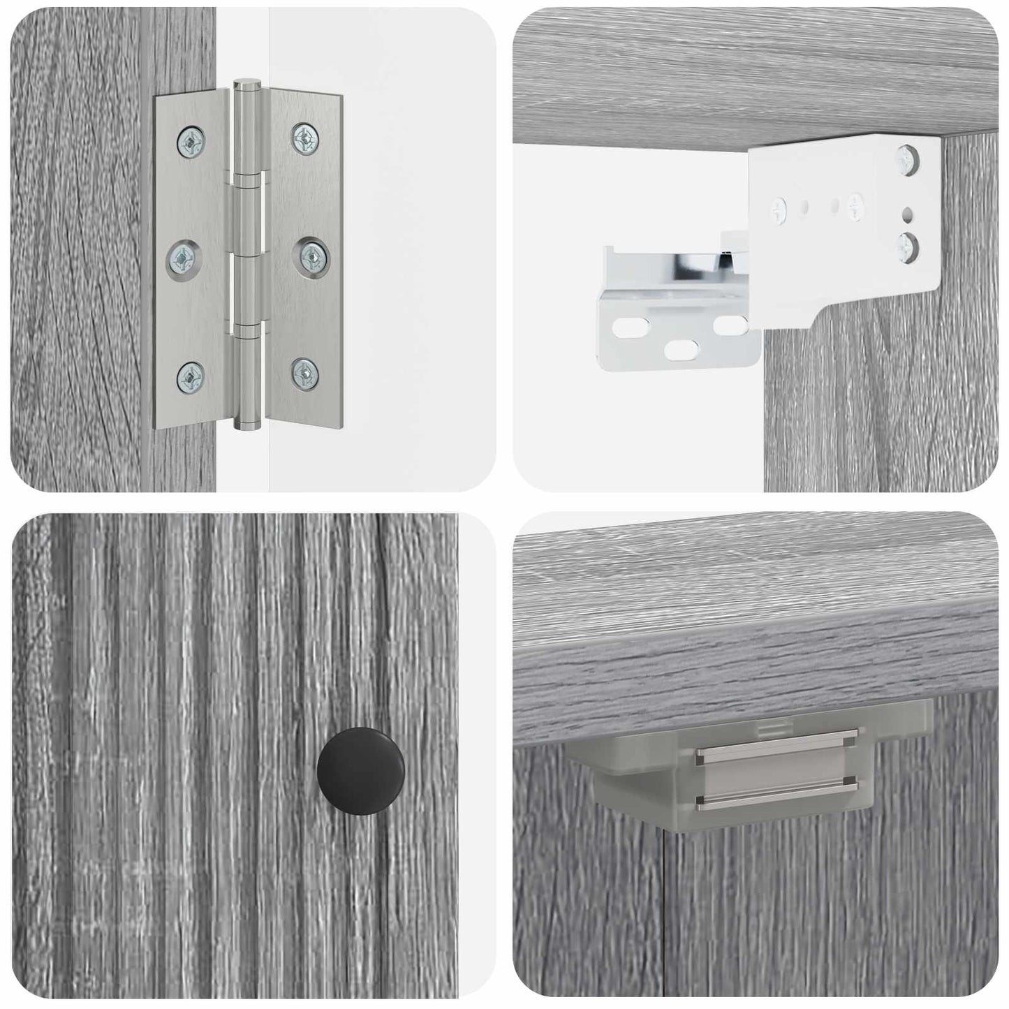 vidaXL Ντουλάπα Πινάκων Βελών EDE Γκρι Sonoma 52,5 x 10,5 x 53,5 εκ.