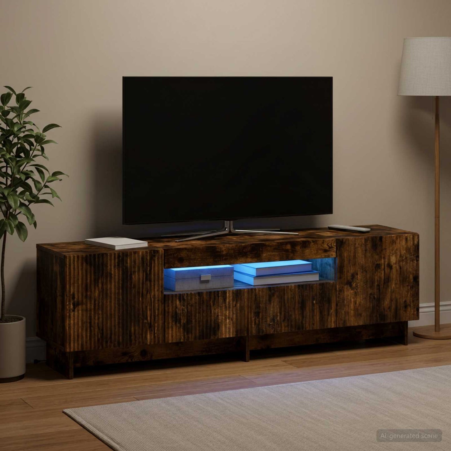 vidaXL Ντουλάπα LED Τηλεόρασης EDE 153 x 35 x 43 εκ