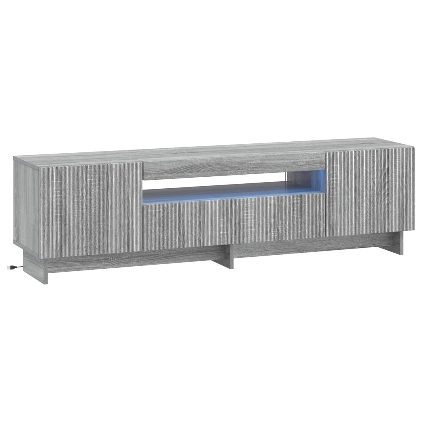 vidaXL Ντουλάπα LED Τηλεόρασης Γκρι Sonoma Επεξεργασμένο Ξύλο