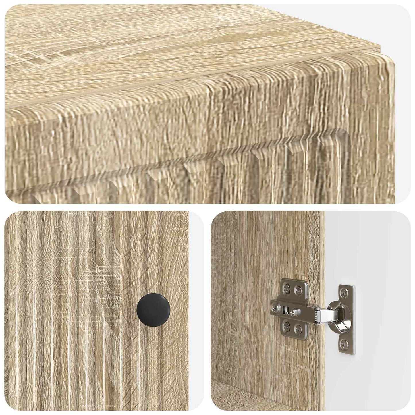 vidaXL Ντουλάπα τουαλέτας EDE Sonoma Δρυς 66 x 25,5 x 190 εκ.