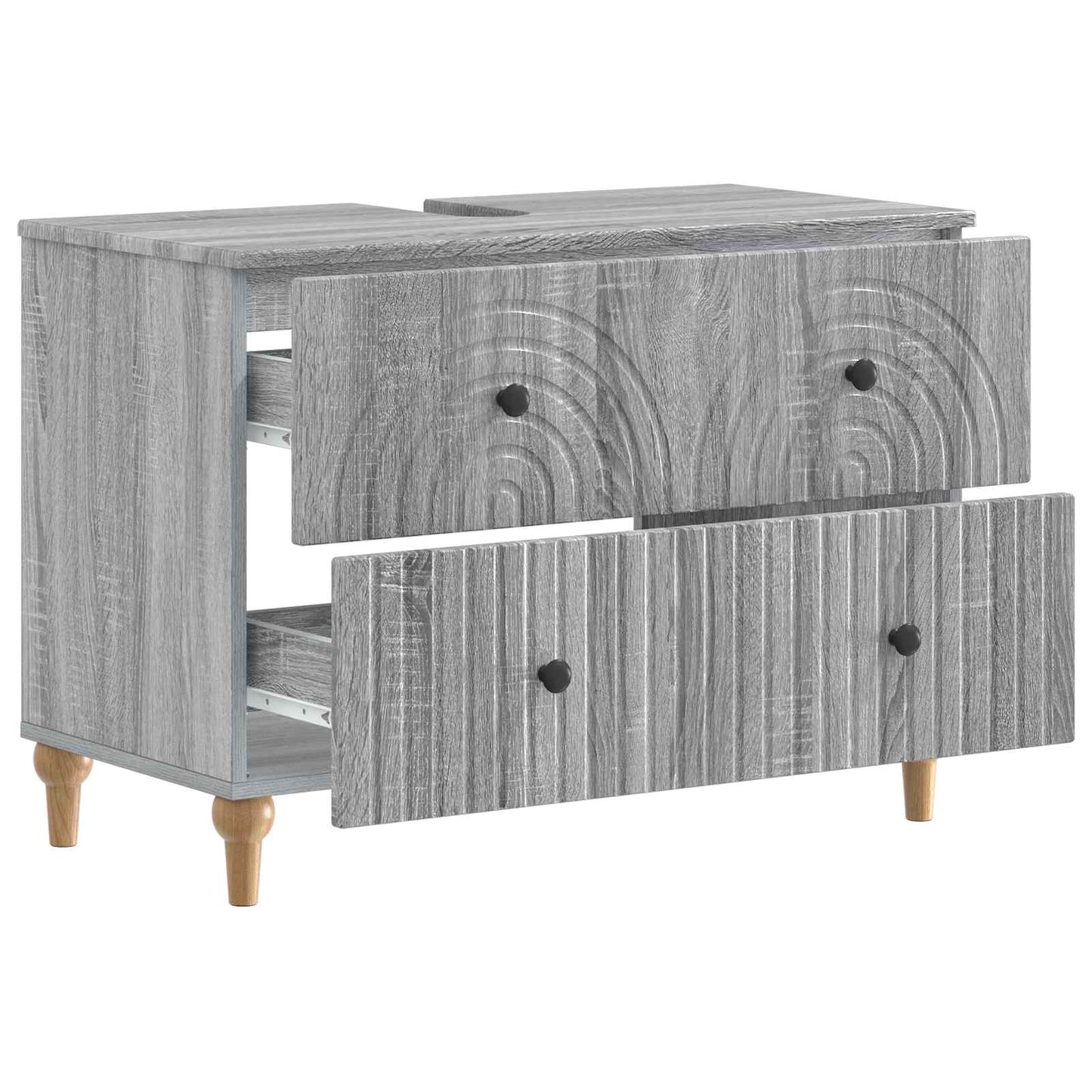 vidaXL Ντουλάπα Νιπτήρα Mπάνιου ALKMAAR Γκρι Sonoma 82 x 41 x 59 εκ