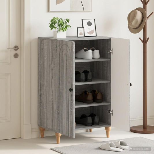vidaXL Ντουλάπα Παπουτσιών ALKMAAR 59,5 x 39,5 x 90 εκ. Γκρι Sonoma