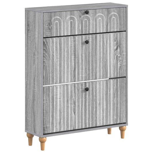 vidaXL Ντουλάπα Παπουτσιών ALKMAAR 78 x 24 x 103 εκ. Γκρι Sonoma