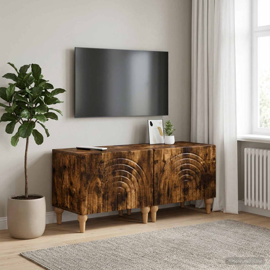 vidaXL Ντουλάπι TV Καπνισμένο Ξύλο Δρυός Επεξεργασμένο Ξύλο