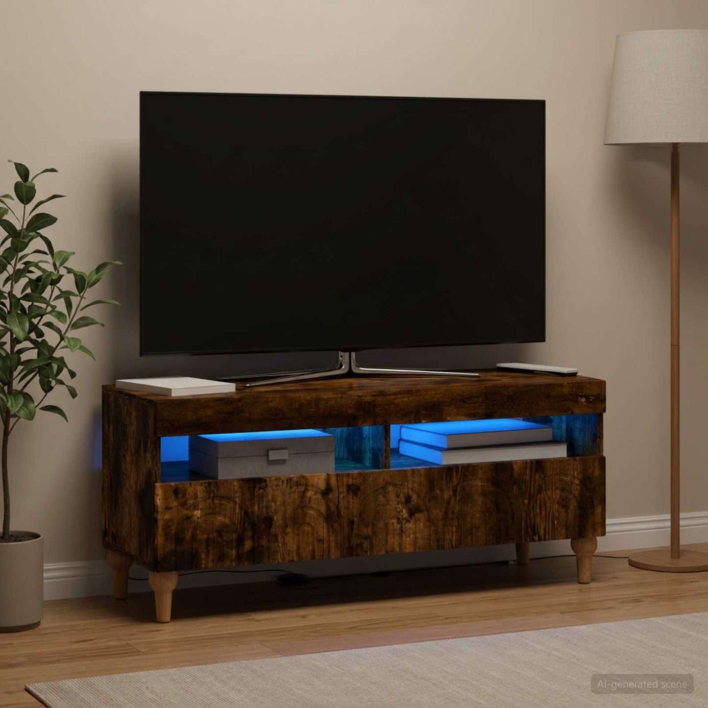 vidaXL Ντουλάπα LED Τηλεόρασης ALKMAAR 100 x 35 x 43 εκ.
