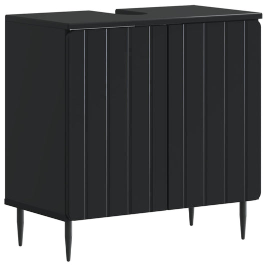 vidaXL Ντουλάπα Νιπτήρα Mπάνιου ZWOLLE Μαύρο 59,5 x 31,5 x 59 εκ.