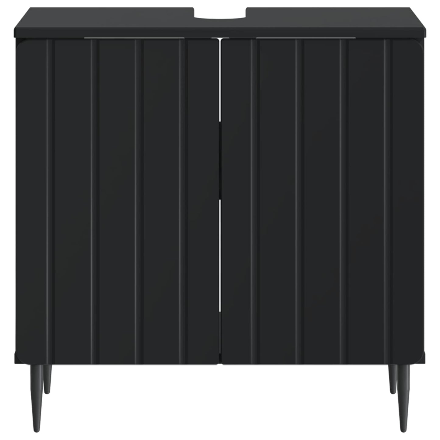 vidaXL Ντουλάπα Νιπτήρα Mπάνιου ZWOLLE Μαύρο 59,5 x 31,5 x 59 εκ.