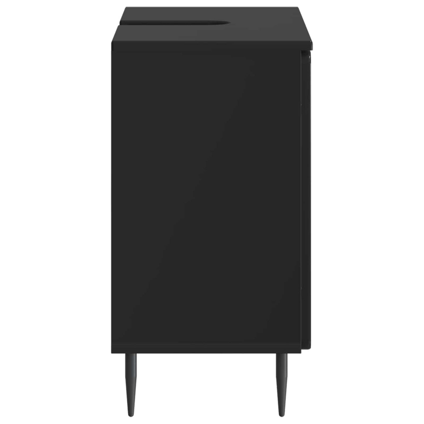 vidaXL Ντουλάπα Νιπτήρα Mπάνιου ZWOLLE Μαύρο 59,5 x 31,5 x 59 εκ.