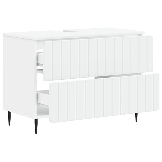 vidaXL Ντουλάπα Νιπτήρα Mπάνιου ZWOLLE Λευκό 82 x 41 x 58,5 εκ