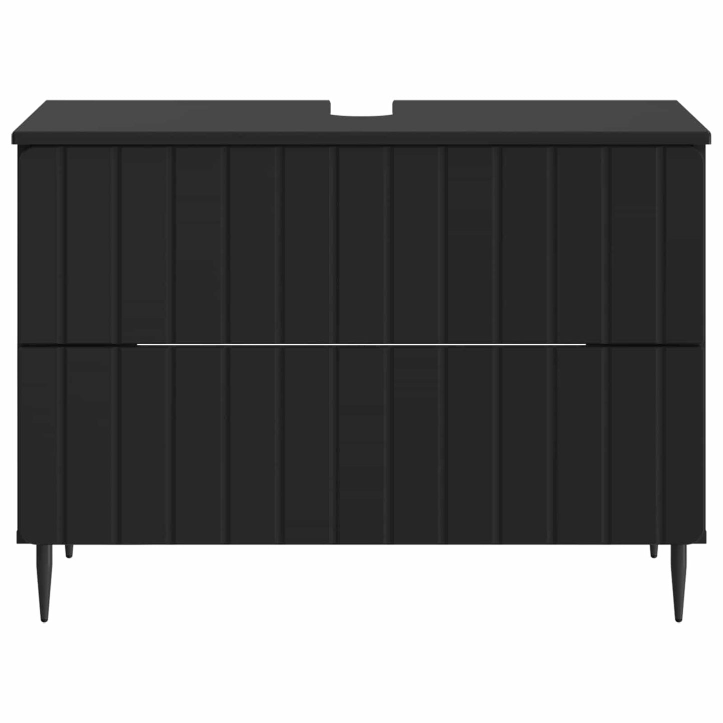 vidaXL Ντουλάπα Νιπτήρα Mπάνιου ZWOLLE Μαύρο 82 x 41 x 58,5 εκ