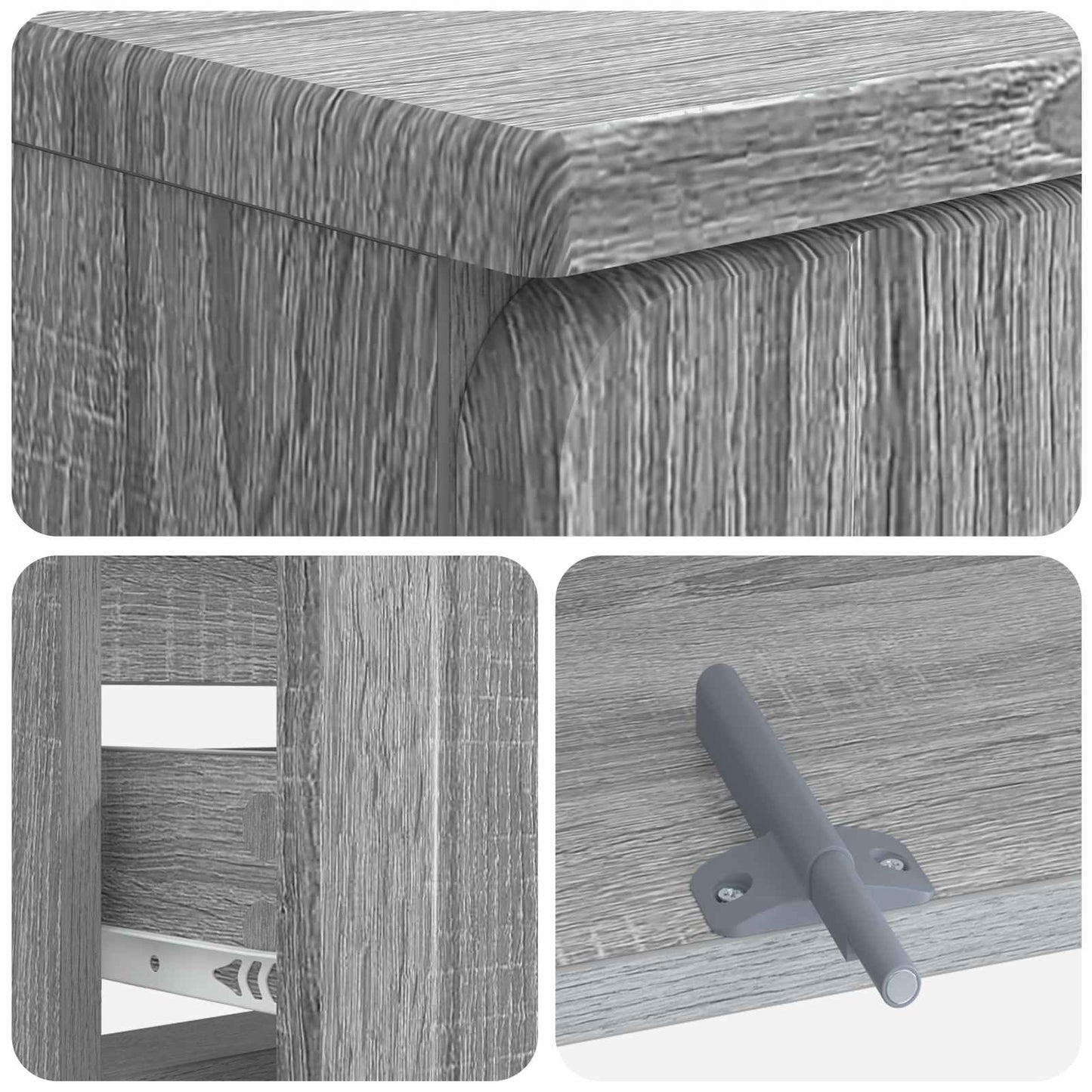 vidaXL Ντουλάπα Νιπτήρα Mπάνιου ZWOLLE Γκρι Sonoma 82 x 41 x 58,5 εκ