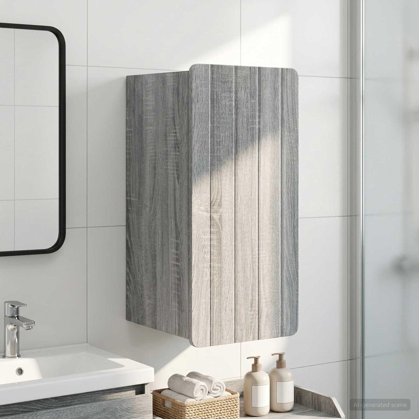 vidaXL Ντουλάπα τοίχου μπάνιου ZWOLLE Γκρι Sonoma 30 x 31 x 63 εκ.