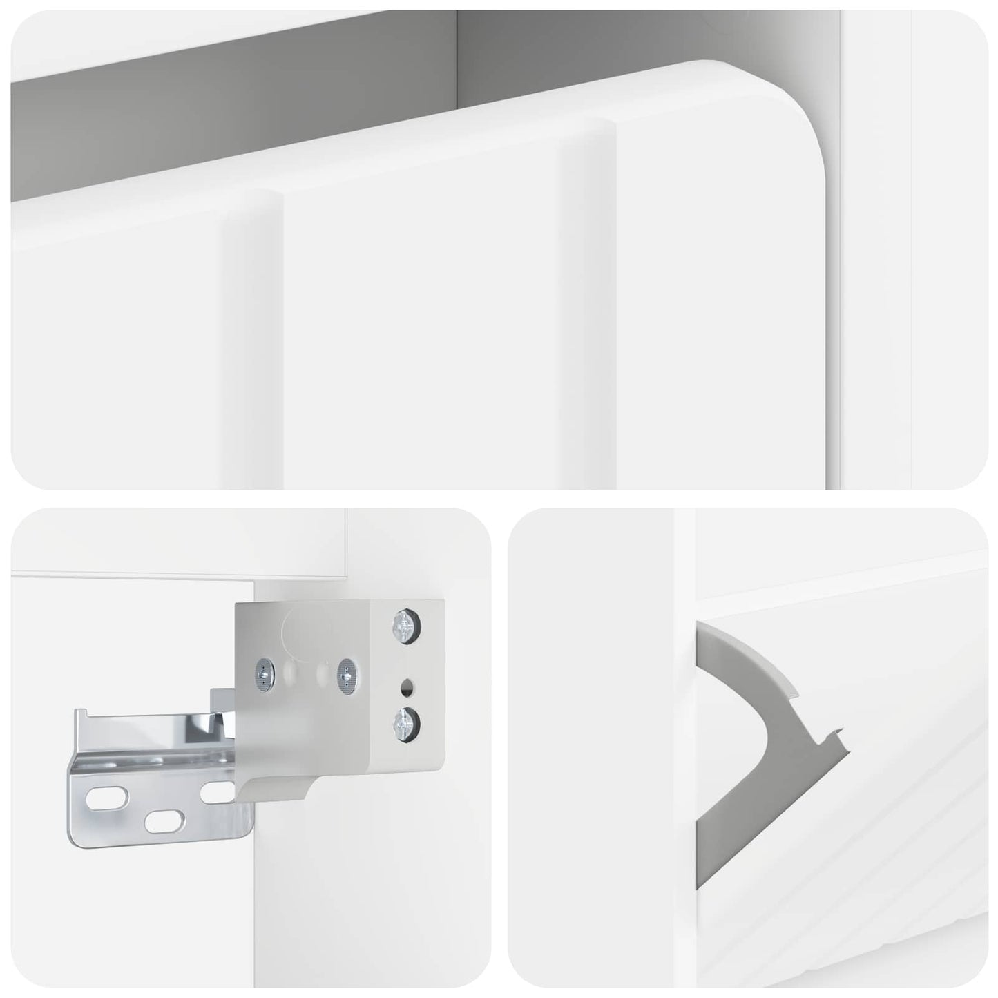 vidaXL Τοίχου Ντουλάπα Παπουτσιών ZWOLLE 71 x 17 x 43 εκ Λευκό