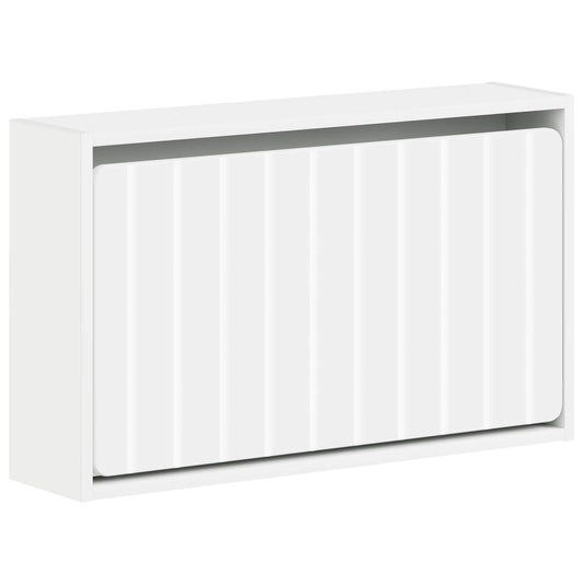 vidaXL Τοίχου Ντουλάπα Παπουτσιών ZWOLLE 71 x 17 x 43 εκ Λευκό