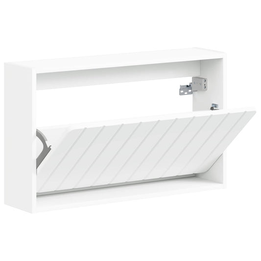 vidaXL Τοίχου Ντουλάπα Παπουτσιών ZWOLLE 71 x 17 x 43 εκ Λευκό