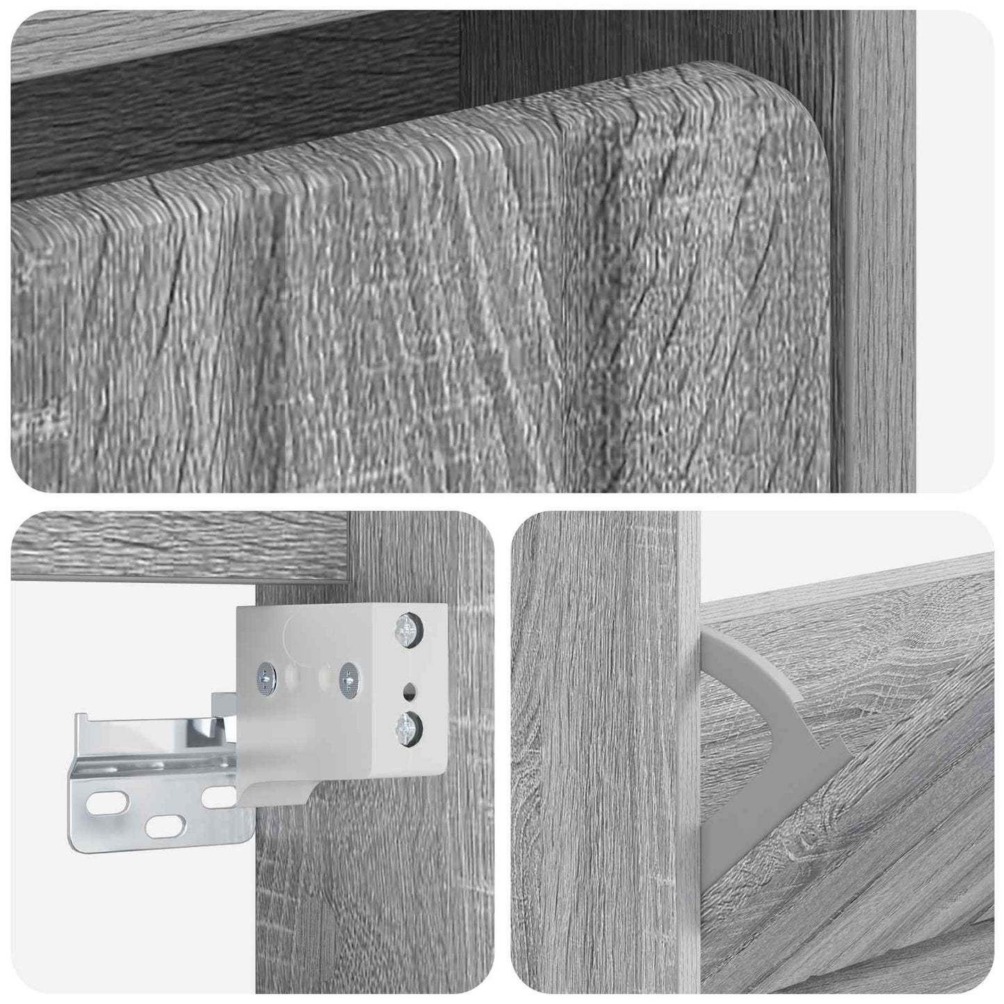 vidaXL Τοίχου Ντουλάπα Παπουτσιών ZWOLLE 71 x 17 x 43 εκ Γκρι Sonoma