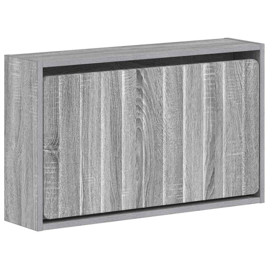 vidaXL Τοίχου Ντουλάπα Παπουτσιών ZWOLLE 71 x 17 x 43 εκ Γκρι Sonoma